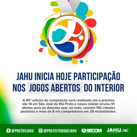 JAHU INICIA HOJE PARTICIPAÇÃO NOS JOGOS ABERTOS DO INTERIOR