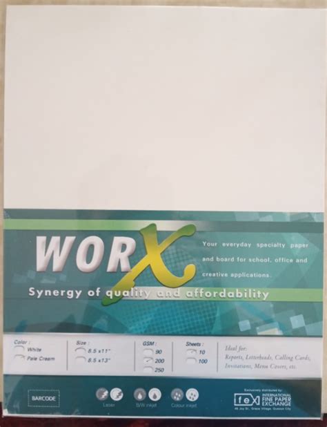 Worx Specialty Paper 10 Sheets Pack Lazada Ph