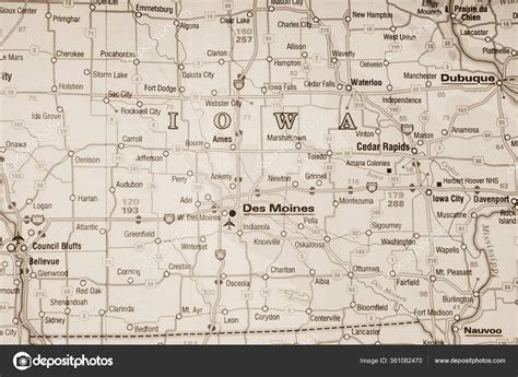 Iowa State Map Stock Photo by ©aallm 361082470