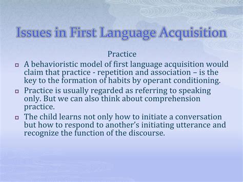 Ppt First Language Acquisition Powerpoint Presentation Free Download