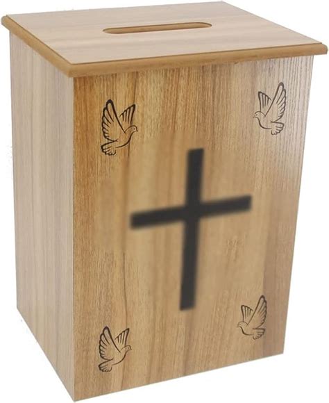 Amazon De Spendenbox Aus Holz Mit Schloss Kirchensammelbox An Der