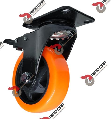 RODAJA NARANJA PU C BALERO GIRATORIA C FRENO TOTAL 4 X 1 1 4 CAP