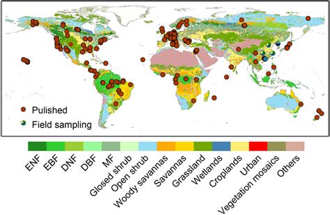 Global Map Showing The Location Of Forest Soil Organic Carbon SOC