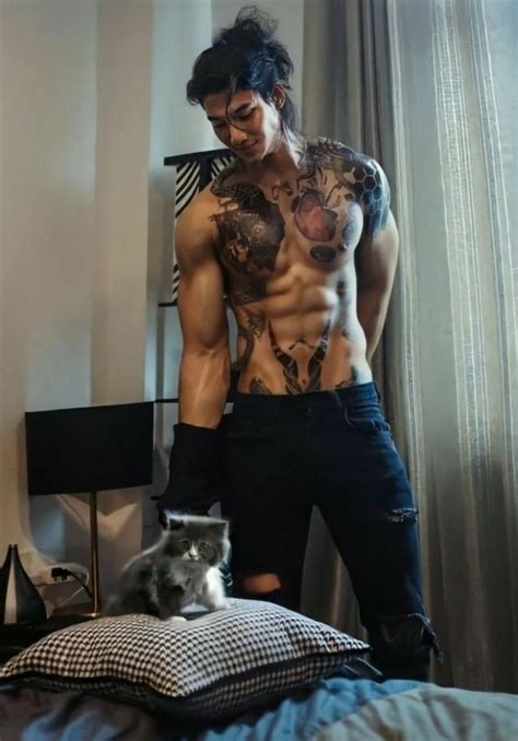 Pin By Elena White On Tatoos Handsome Asian Men Attractive Guys