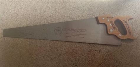 Vintage Disston D23 Crosscut Saw 26” 8 Point Carpenter Tool Ebay