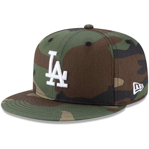 Los Angeles Dodgers Mlb Camo Fifty Snapback Hat Adjustable