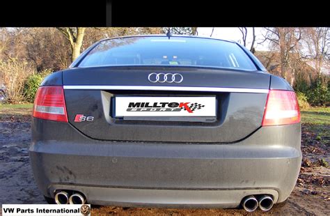 Milltek Sport Cat Back Exhaust Quad Polished Tips Ec For Audi S6 5 2 V10 Quattro C6 Vw Parts