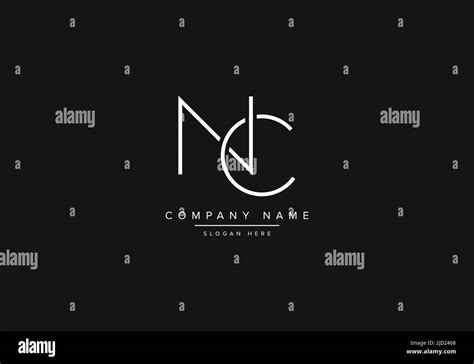 Nc Line Art Logo Abstract Monogram Letter Logo Vector Illustration