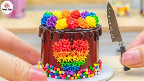 Satisfying Miniature Chocolate Cake Yummy Stunning Miniature Rainbow