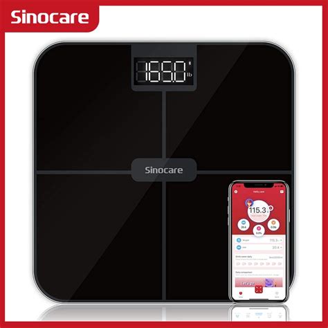 Sinocare Bluetooth Lichaamsvet Schaal Badkamer Wee Grandado