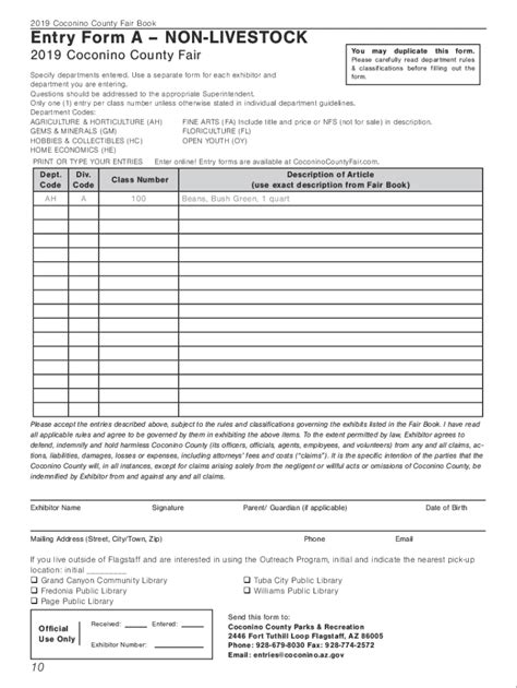 Fillable Online Coconino County Fair Fax Email Print Pdffiller