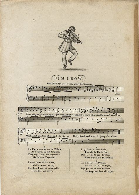 Lot Detail - Early Jim Crow Sheet Music