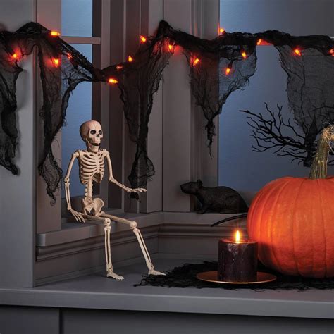 Posable Skeleton Halloween Decor Cheap Target Halloween Decorations