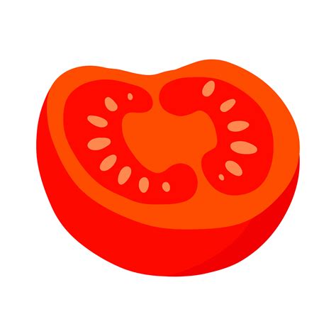 Sliced Tomatoes Cartoon