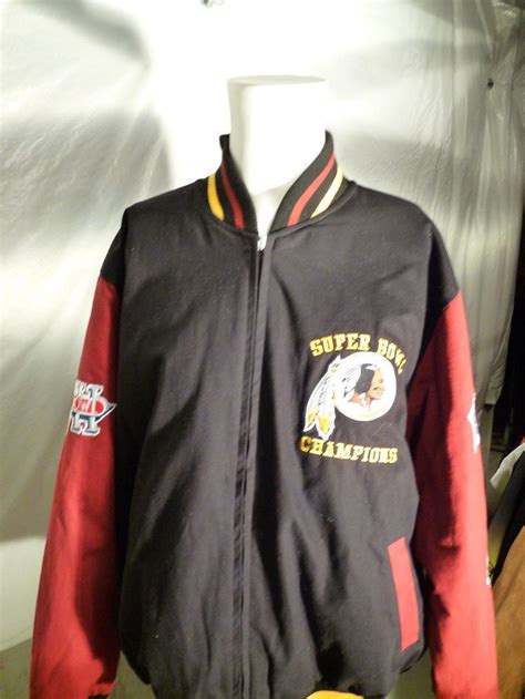 Red Skins Nfl Cotton Jacket 3 Times Superbowl Champions Superbowl