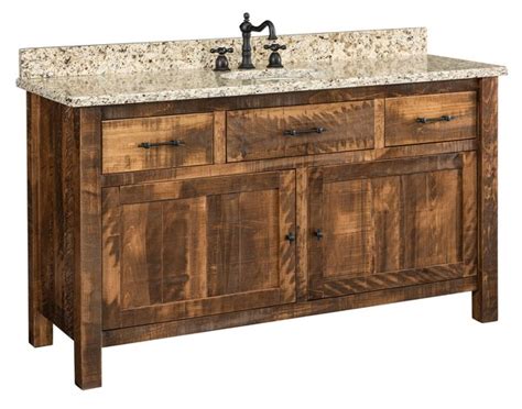 Rustic Bathroom Vanity From Dutchcrafters Amish Furniture