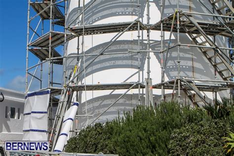 Photos Gibbs Hill Lighthouse Repairs Underway Bernews