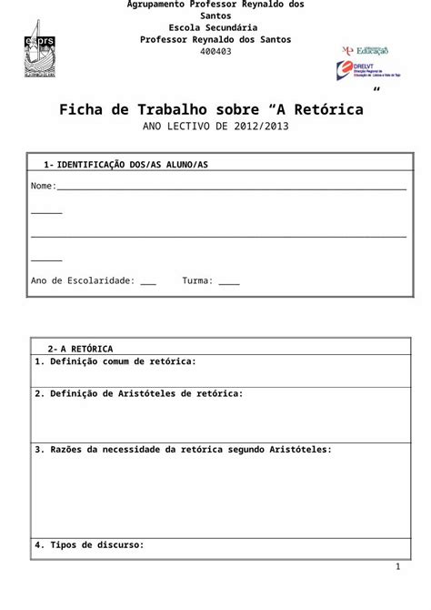 DOC Ficha de trabalho sobre a retórica DOKUMEN TIPS