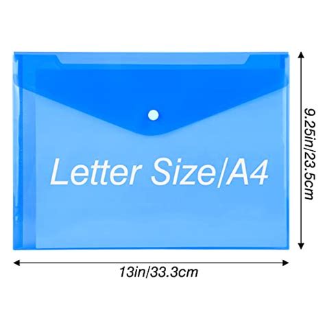 36pcs Plastic Envelopes, Clear Poly Envelopes with Snap Button Closure ...