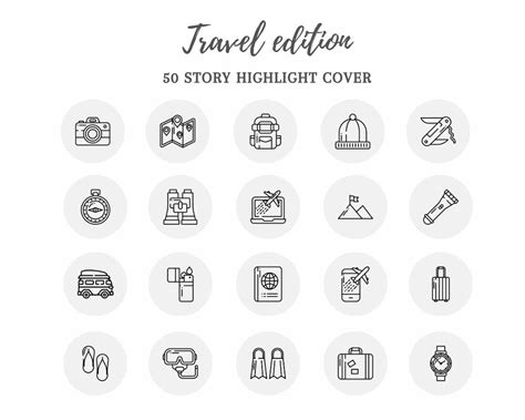 Stationery story icons 20 holiday travel instagram icons Instagram ...