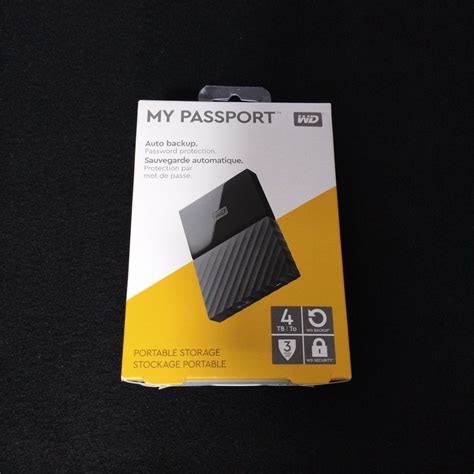 【未使用に近い】wd Hdd My Passport ポータブル外付け ハードディスク 4tb Wdbyft0040bbk Wesn