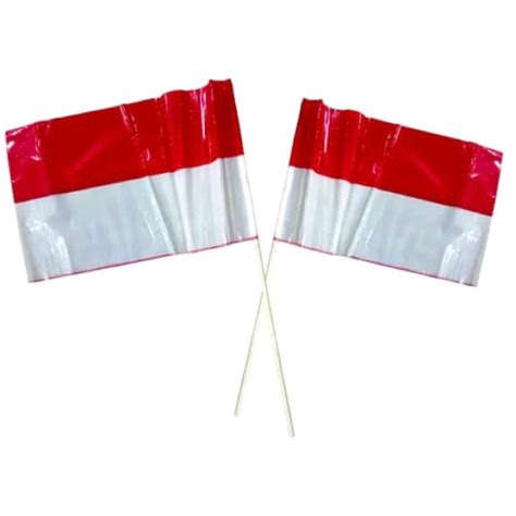 Jual Pcs Bendera Stik Merah Putih Plastik Bendera Plastik Merah