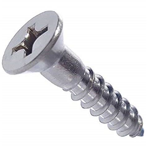 Phillips Drive Stainless Steel Wood Screws Partial Thread Bright