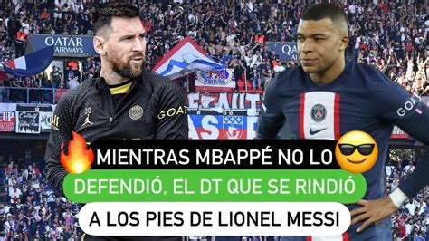 Mientras Mbappé no lo defendió el DT que se rindió a los pies de