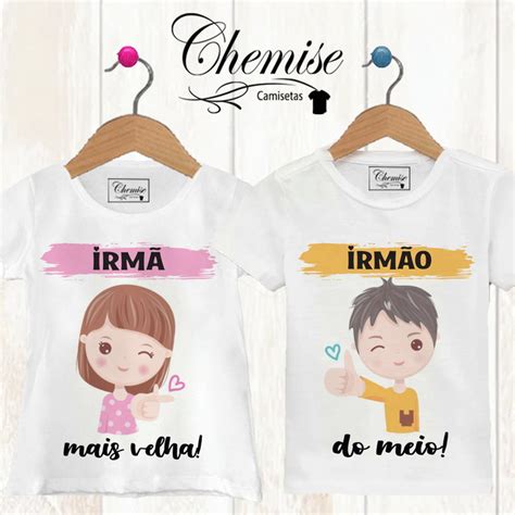 Camiseta Irm Mais Velha E Irm O Do Meio Elo