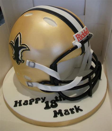 American Football Helmet Cake - Decorated Cake by Jayne - CakesDecor