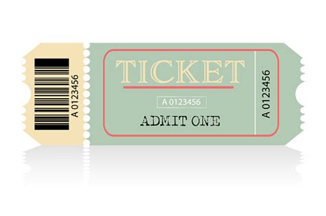 Cinema Retro Ticket With Barcode Movie Ticket Template Realistic Cinema