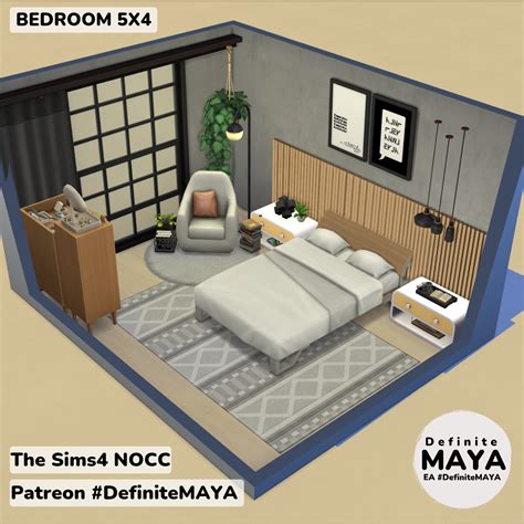 Bedroom X Definitemaya Sims Bedroom Sims House Sims Modern