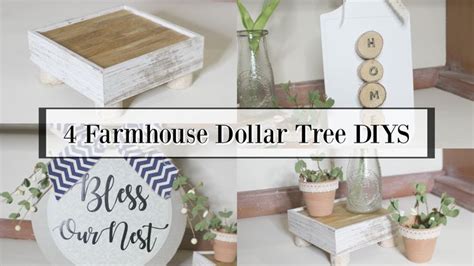 Four Farmhouse Dollar Tree Diys