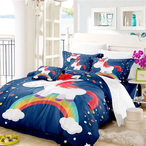 Blue Unicorn Bedding Cover Set Unilovers