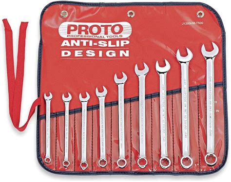 9 Piece Full Polish Metric Combination Wrench Set 12 PT Amazon