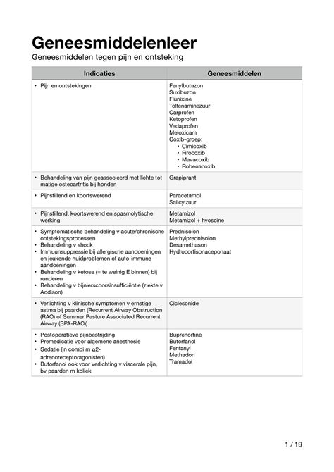 Geneesmiddelen Samenvatting Geneesmiddelenleer Geneesmiddelen Tegen