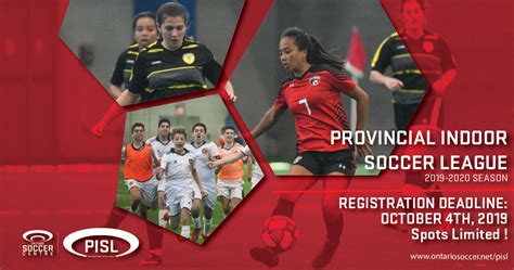 Register your team for the Provincial Indoor Soccer League