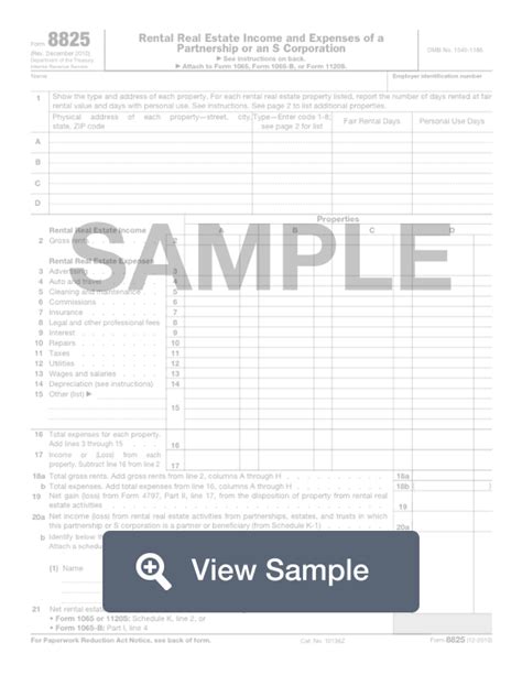 Fillable Irs Form 8825 Printable Pdf Sample Formswift 40 Off