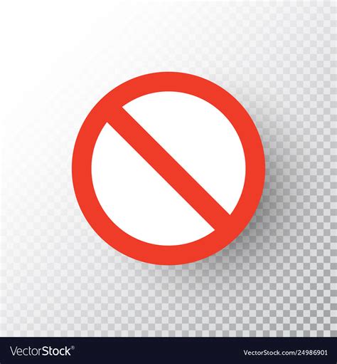 Stop sign isolated on transparent background red Vector Image