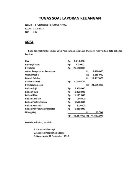 Detail Contoh Laporan Neraca Perusahaan Jasa Koleksi Nomer 38