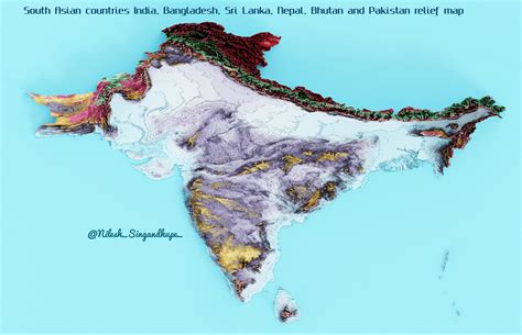 South Asian Countries Called India Bangladesh Sri Lanka Nepal