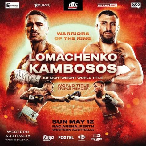 Vasiliy Lomachenko Vs George Kambosos Jr Fight Card Betting Odds