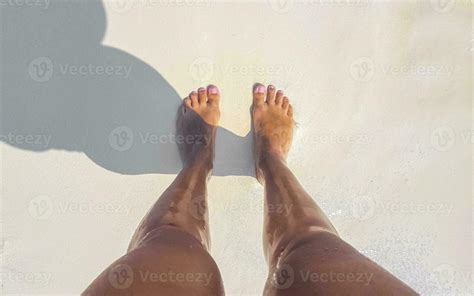Sexy Woman Feet Naked On The White Beach Sand Maldives 29846019 Stock Photo At Vecteezy