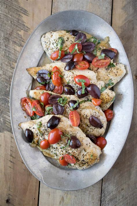 One Pan 30 Minute Chicken With Tomatoes And Olives