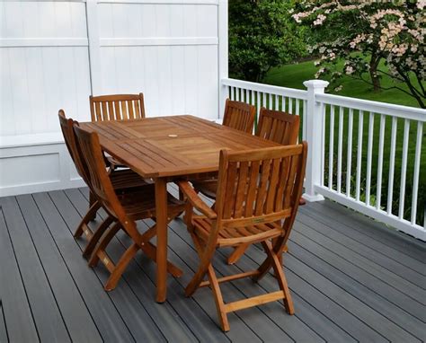 Teak Outdoor Dining Set for 6 - Manhattan | Teak Patio Furniture