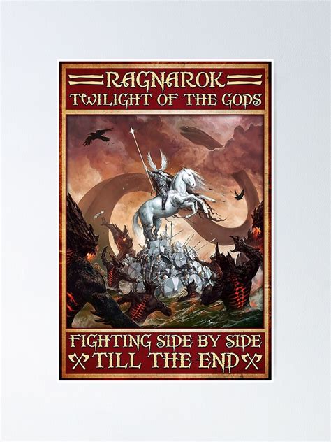 "viking norse mythology ragnarok fighting" Poster for Sale by Soybere32 ...