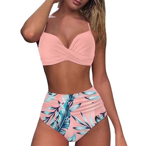 Charmgo Swim Suits For Women 2024 Women High Waist Bikini Push Up Two