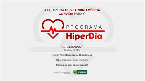 Hiperdia Na Ubs Jardim Am Rica Realizada