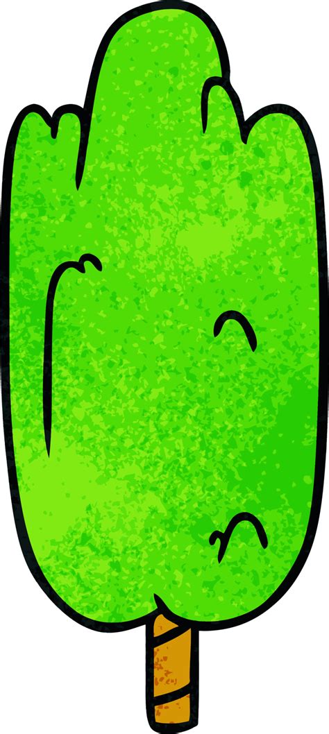 Hand Drawn Textured Cartoon Doodle Single Green Tree 45313856 Png