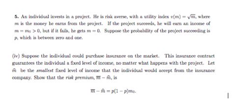 Solved An Individual Invests In A Project He Is Risk Chegg